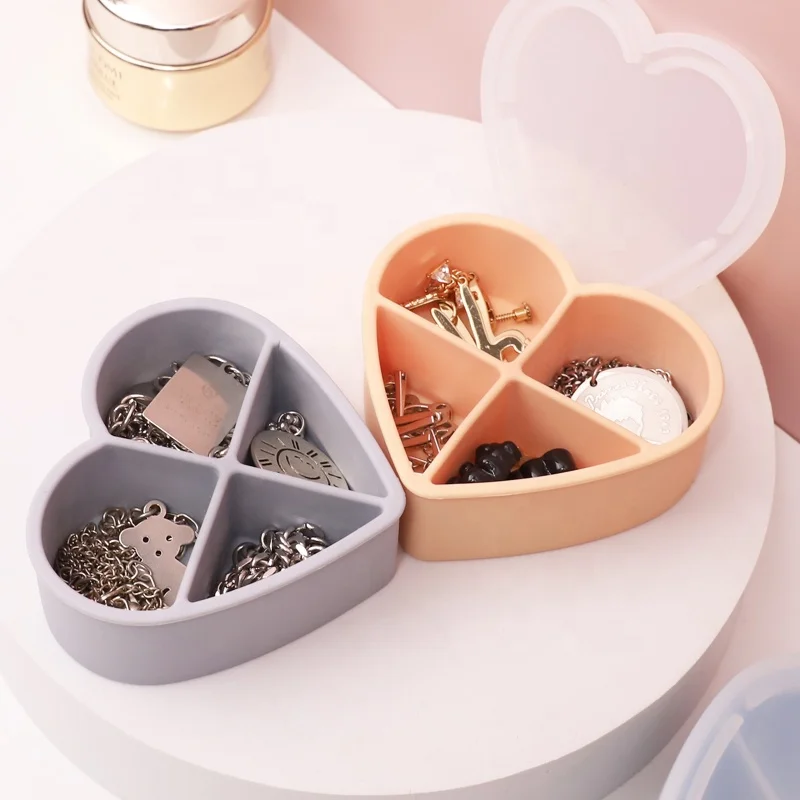 Outdoor Travel Portable Multifunction Silicone Jewelry Box Ring Earrings Small Jewelry Storage Case Box