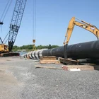Black Carbon Steel Pipes Welded Pipe A53 Gr.B Black Coating Spiral Welded SAW Carbon Steel Pipes