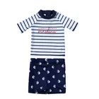 Shirt Boy 2021 New Products 2-Piece Short Sleeve Swim Shirt And Trunks Swimsuit Set For Boy And Boys' Rashguard Set