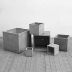 Pots Pot European Style Square Shaped Nordic Garden Planter Pots Concrete Cement Flower Pot