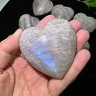 Crystal Blue Moonstone Heart Wholesale Natural Polished Blue Moonstone Crystal Heart For Decoration