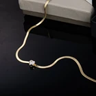 Silver Jewellery Silver Custom Snake Shaped Herringbone Gold Plated Sterling SIlver 925 Necklace Jewellery