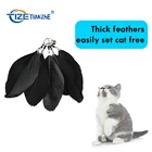 Toy Factory Price Cute Wood Cat Teaser Stick Toy Pet Interactive Set Cat Toy For Cat