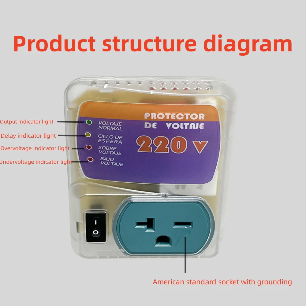 product 10 year factory provides 2 year warranty for american style 220v current protector and household voltage protectors214-6