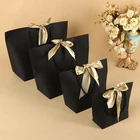 Supply Factory Supply Attractive Price Luxury Party Thank You Gift Kraft Bag With Ribbon