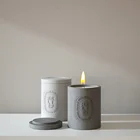 Candle Wholesale 10oz Original Modern Design Concrete Candle Jar Luxury Cement Candle Vessels Customized Logo In Bulk