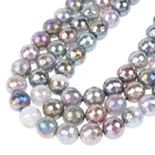 Wholesale A Grade Loose Beads Highlight Coated Fancy Jasper Faceted Rounds
