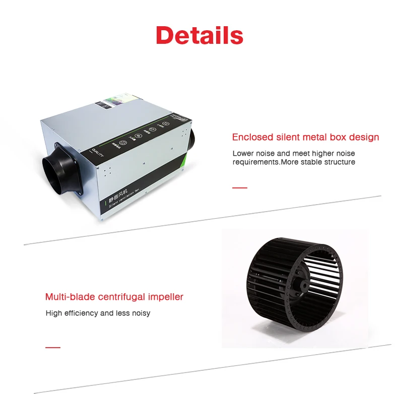 Ultra-silent Duct Fan, 120V, Plastic - detail 14