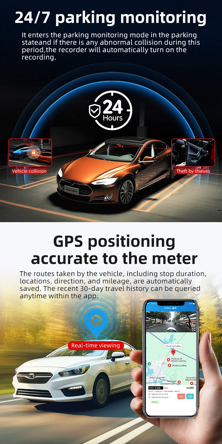 Coview New Mini 4k Dash Cam Front and Rear 4k DVR 2 Channels 1.47 Inches Dual Lens Black Box F1.8 for Rideshare Drivers factory