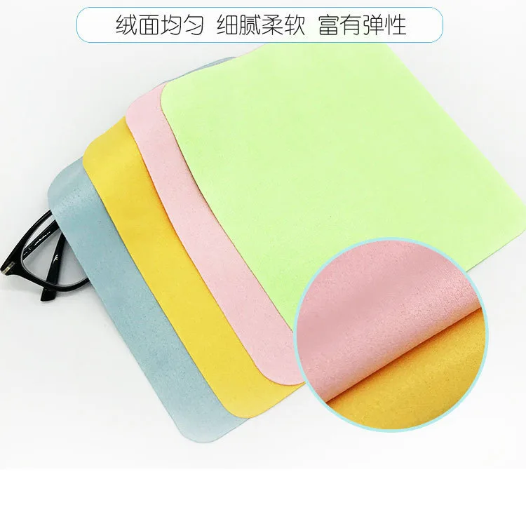 Teenyoun Custom Size Printed Microfiber Optical Lens Cleaning Cloth Microfibre Eyewear Eyeglasses Cleaning Cloths For Glasses