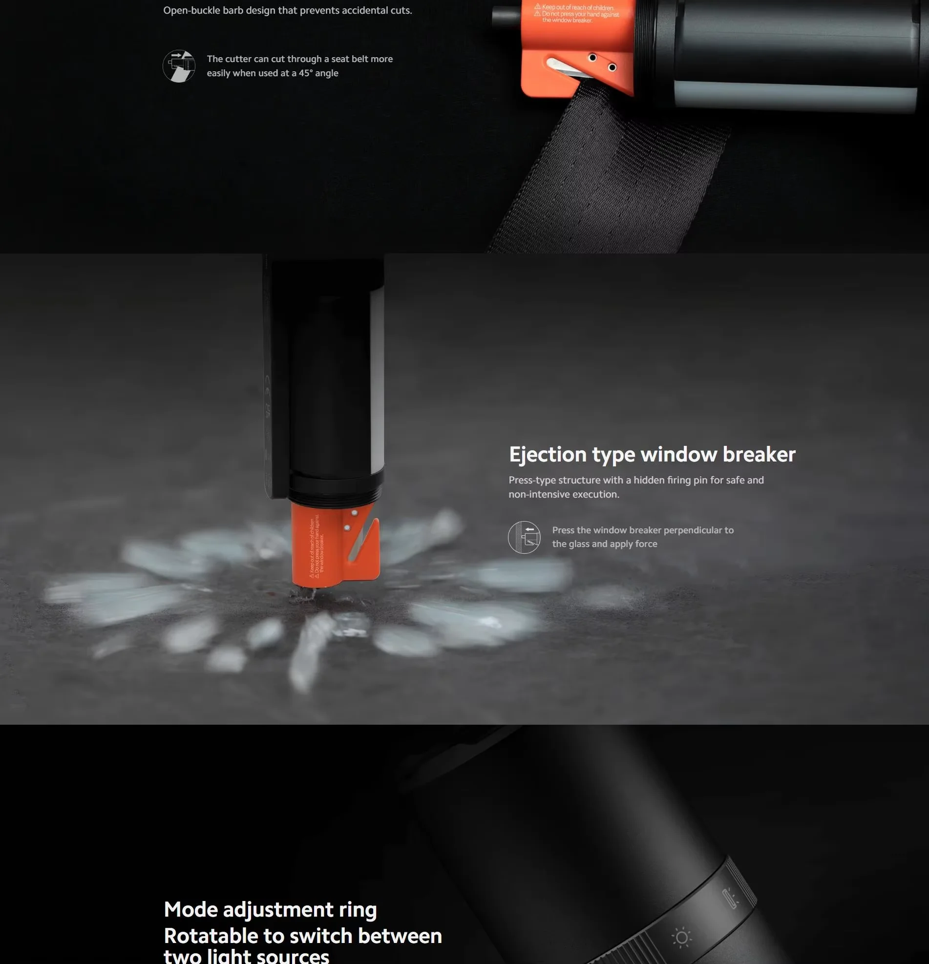 mijia multifunctional flashlight -4