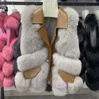 Fox Fur Jacket Fashion Autumn Winter Fox Fur Coat Women Short Warm Real Fox Denim Jacket Fur Fox Coat