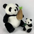 Toy Plush Toy Vivid Black And White Panda Holding Bamboo Shoots Large Doll Plush Toy Boy Girl Children's Festival Gift