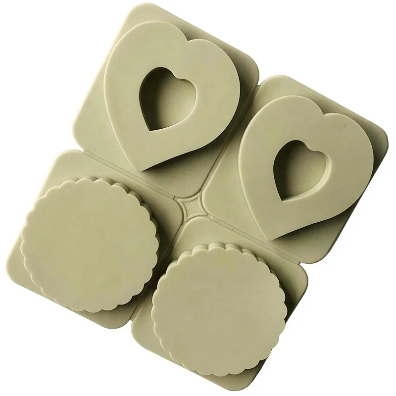 Top seller 2023 Non 4 Cavities Round Shaped Candle Soap non stick easy to clean Silicone Molds Jello Soap Molds cake supplier