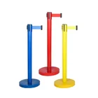 Post Sales Cheap Indoor Road Safety Retractable PVC Belt Barrier Stanchion Post For Sales