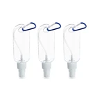 Clear Spray Bottle Pump Clear 50ML 60ML Plastic Hand Sanitizer Wash Spray Bottle Pump Alcohol With Key Ring
