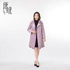 Quality Assurance Warm Slim Purple Silk Down Jacket Urban Casual Style Ladies Outerwear