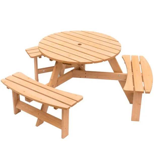 6 seater round picnic table