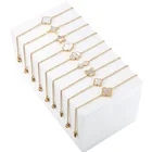 Bracelet Popular Gold Color Stainless Steel Mother Of Pearl Eye Hand Of Fatima Hamsa Womens Bracelet