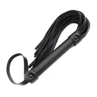 Sex Chic Black Leather Sex Whip Horse Tassel Plush Bondage Sleeve Flirting Game For Lovers