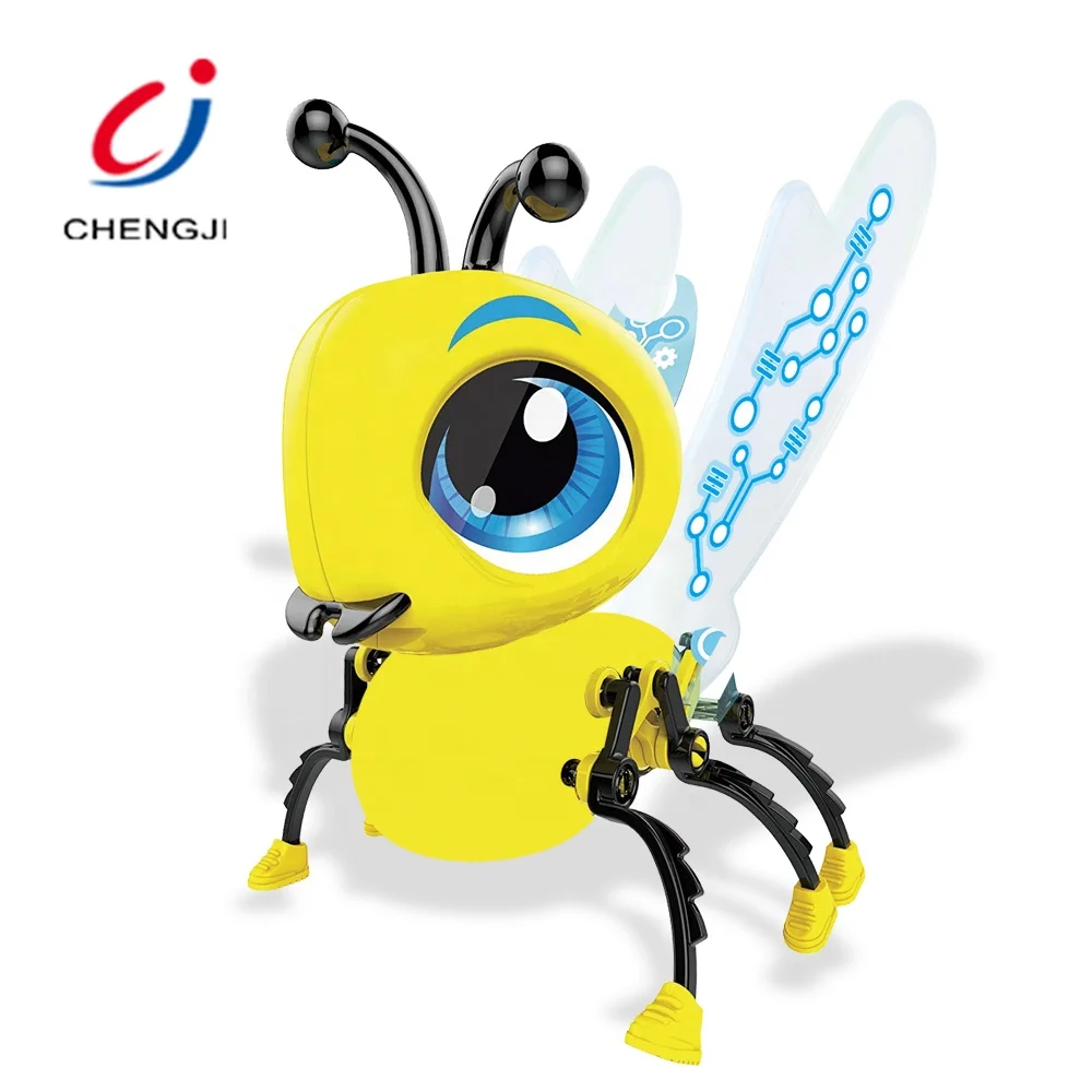 New product cute electric cartoon kids crawling diy plastic ant toy with light music