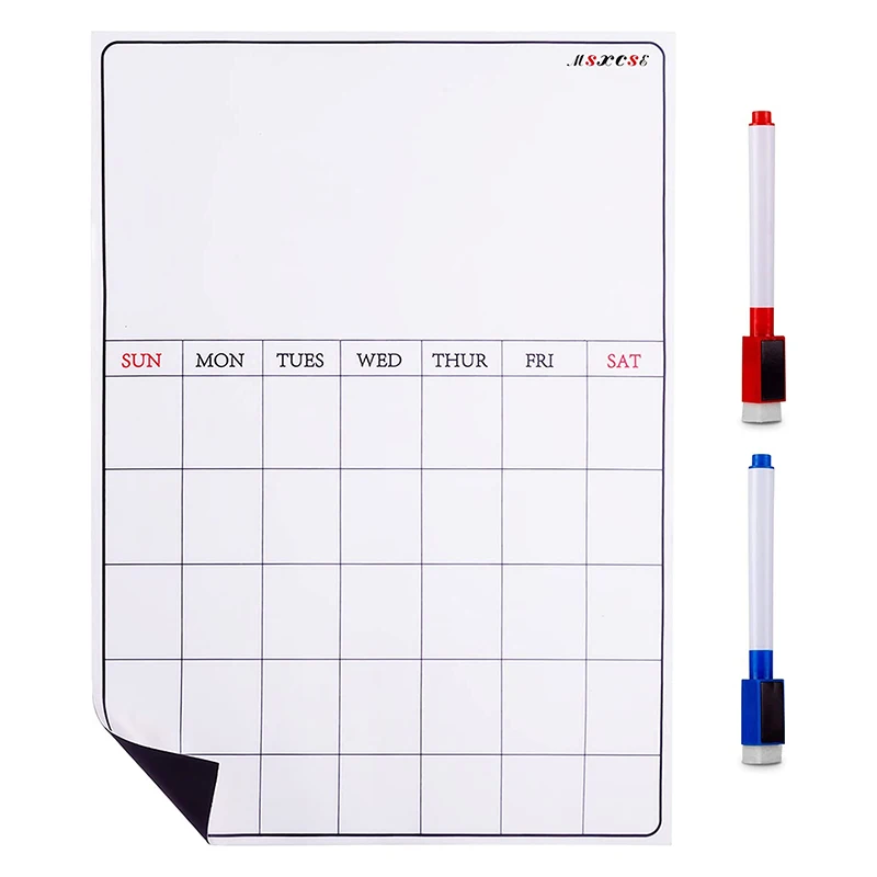 A3 A4 Flexible Fridge Magnetic Whiteboard Memo Reminder Board Pen Eraser Magnet 