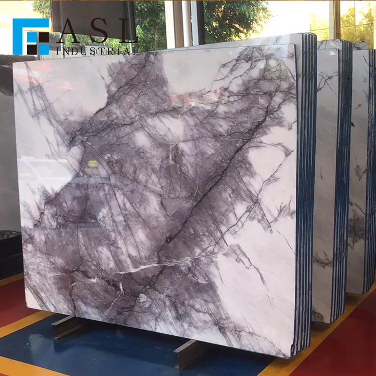 Beautiful best quality hot sale natural Turkish lilac marble slabs with purple veins marbre milac lilas tile