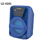 Fm Radio LZ-4101 Portable Trolley 4 Inch Speaker Box Subwoofer With FM Radio