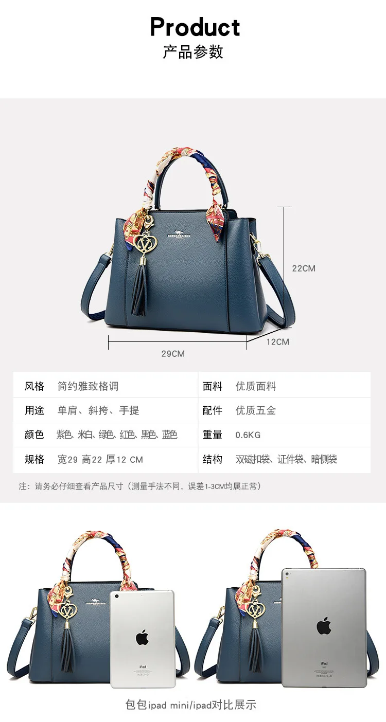 New Hot Selling Women Shoulder Handbag Pu Leather Purses Handbags Classic Large Capacity Travel Crossbody Bolso