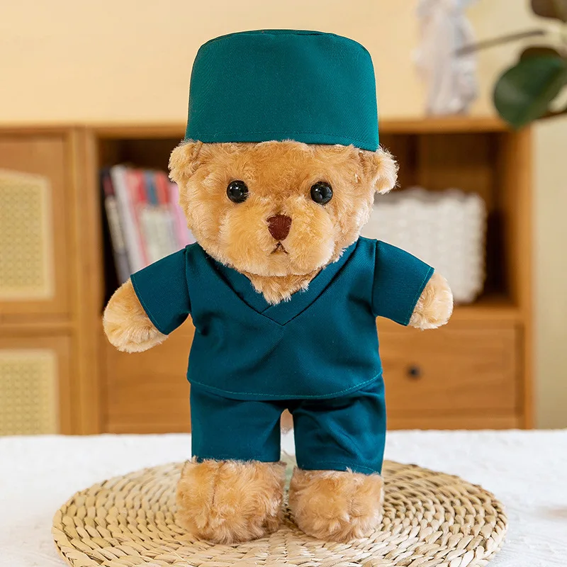 Factory Custom Hospital Teddy Bear Plush Toy With Doctor T-shirt Stuffed Teddy Bear Hospital gift