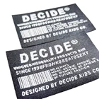 Label Wholesale Custom Brand Name Machine Make Canvas Woven Label For T Shirts