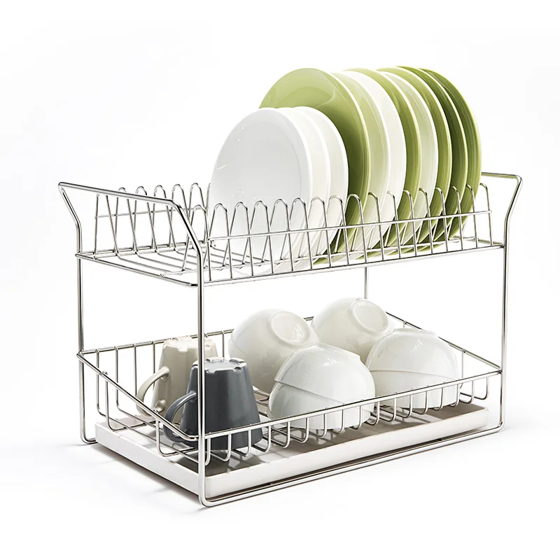 AOUAO Roll Up Dish Drying Rack,Multipurpose Stainless Steel Over The Sink  Drainer Rack,Kitchen Portable Dish Rack (Square)