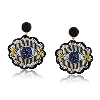 99574 xuping gold earring designs multi color Eye of Turkey China wholesale