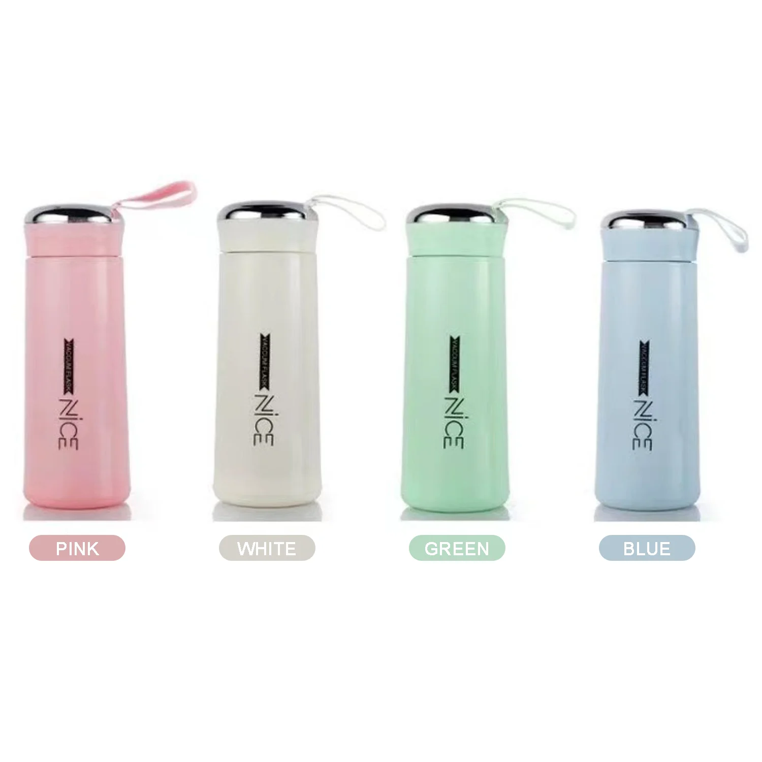 Factory wholesale Tea Water Bottle Glass Drinking Water Bottle 400ml Glass Vacuum Cupping 13oz Glass Thermos Cup