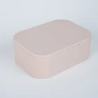 Mirror Jewelry Pink With PP And Glass Fashion All-Match Single Mirror With Jewelry Storage Vanity Box