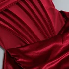 A5965 Newest Christmas Red Off Shoulder Pleated Women Mini Casual Dress
