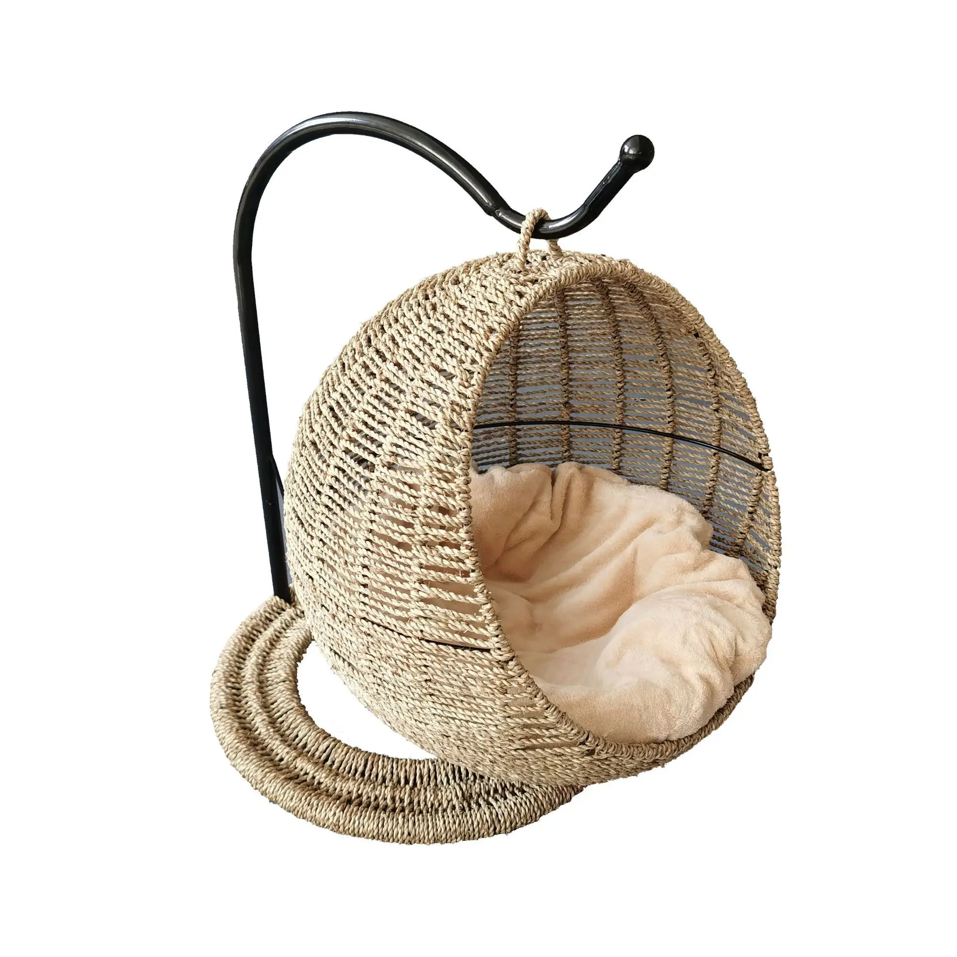 outdoor indoor pet woven seagrass basket hanging basket pet cave