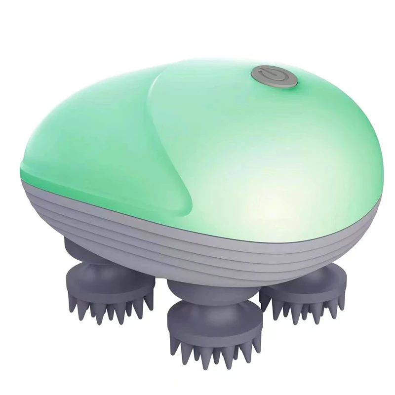 Smart electric vibrating scalp massager  waterproof Intelligent Head silicone hair pet massager