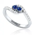 Ring Rings New Arrival Silver Plated Ring Twisted Line Jewelry Cz Finger Rings For Women Blue Sapphire Ring
