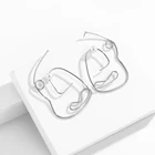 Hoop Earrings Luxury Brand Bulk Raw Crystal Stud Rectangle Womens Irregular Twisted Gold Hoop Earrings