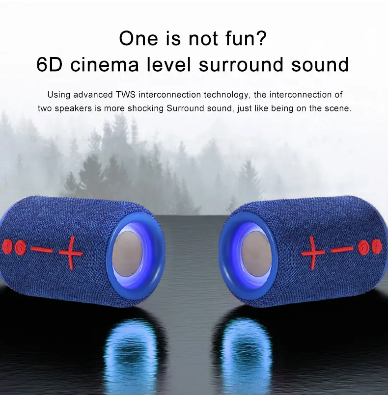 Ipx4 Waterproof Subwoofer Bluetooth Wireless Outdoor Portable Mini ...