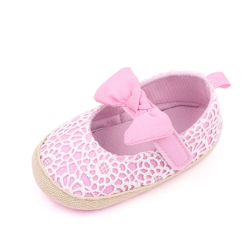 Spring and Autumn Bow Soft Soled Princess Baby Toddler Shoes for Girls supplier