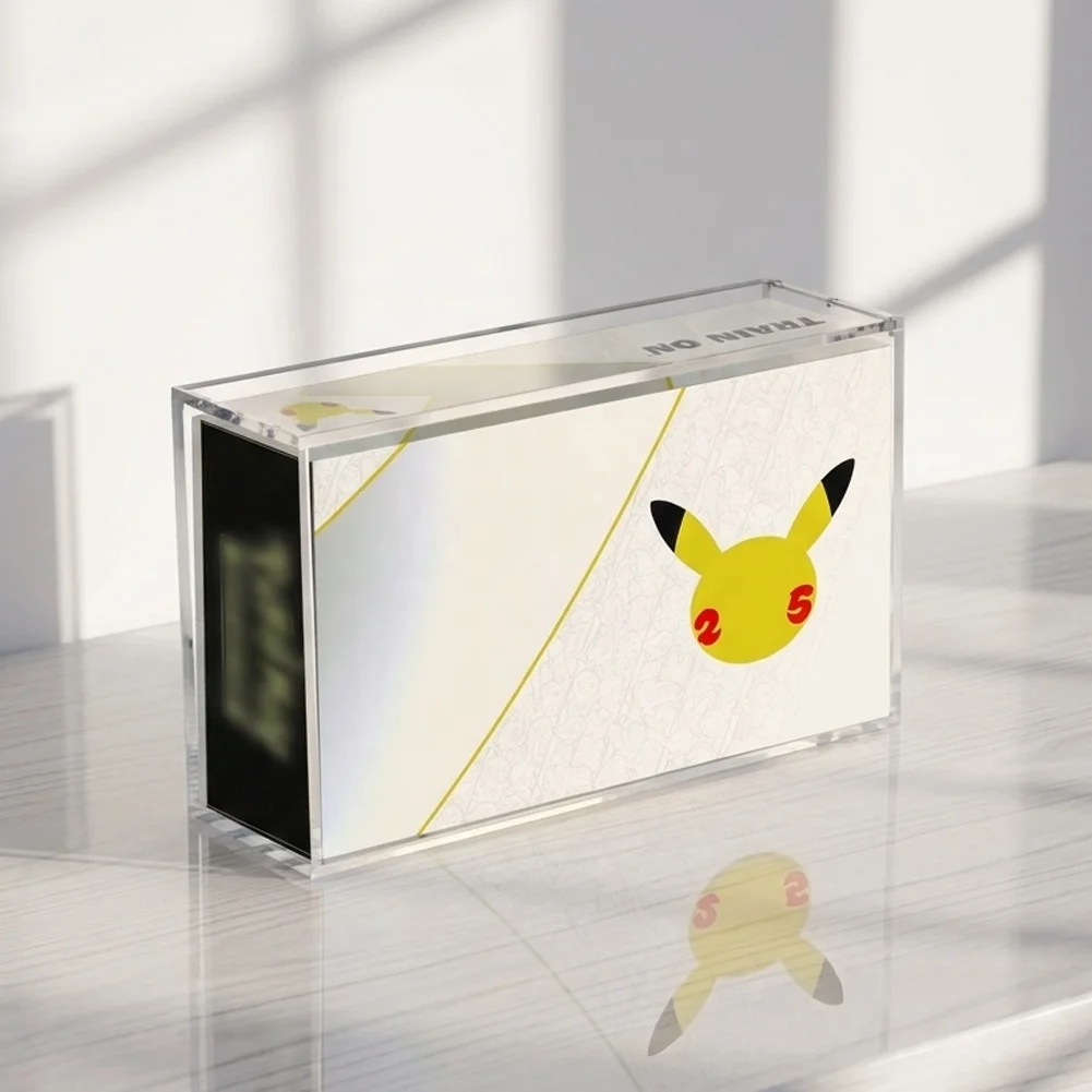 product acrylic display case modern ultra premium collection box magnetic protection celebrations clear acrylic case upc acrylic case-8