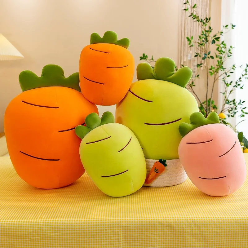 Creative Simulation Fruit Plush Toys Cute Carrot Pillow Children's Dolls Home Sofa Cushions Wholesale