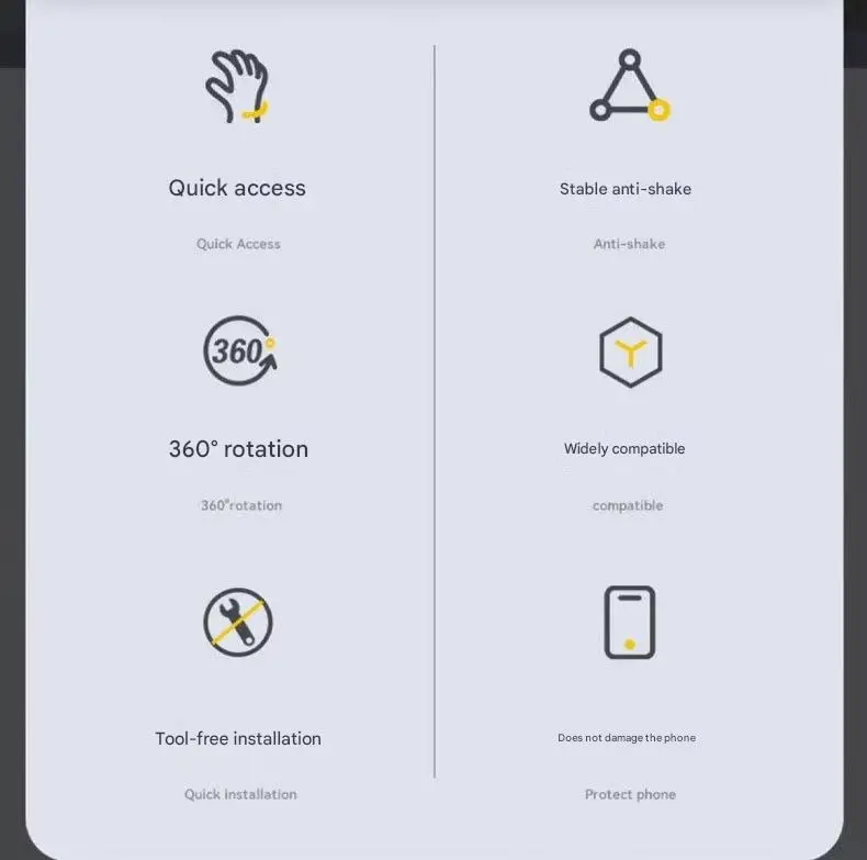 Popular Factory Best Motorcycle Bracket Plastic Bottom Support Touching Motorcycle Cell Phone Holder