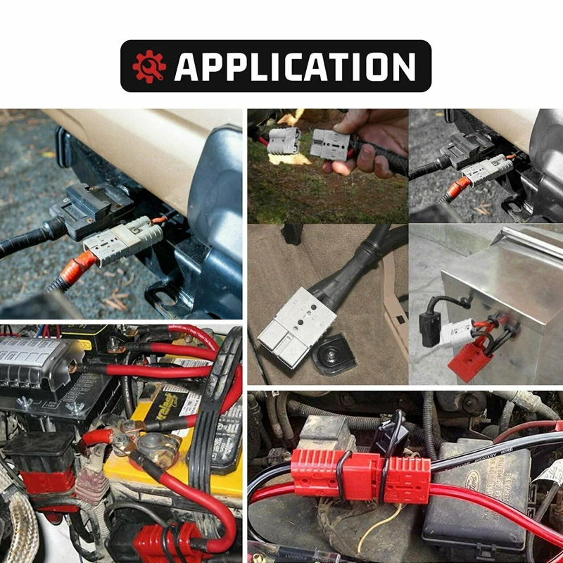 For Anderson 50A 80A120A 175A 350A 600V Plug Cable Terminal Battery Power Connector Kit Quick Plug Battery Charging Connector插图8