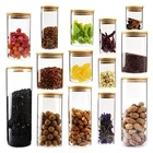 Kitchen Spice Kitchen Cheap Kitchen Airtight Glass Spice Storage Jars With Bamboo Wood Lids