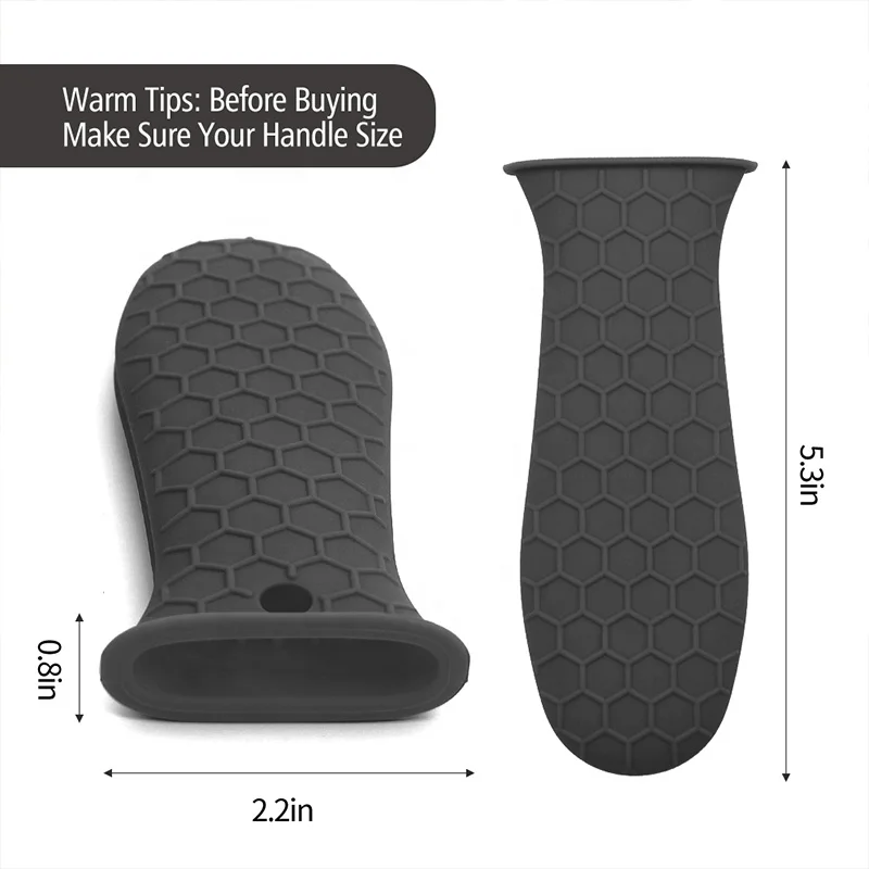 Handle Sleeve for Frying Pans & Griddles Sleeve Grip Handle Cover Silicone Hot Handle Holder Potholder for Skillets Pot