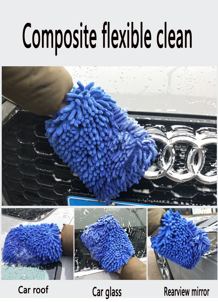 Wholesale Scratch Free Microfiber Wash Mitt Car Wash Glove Car Cleaning