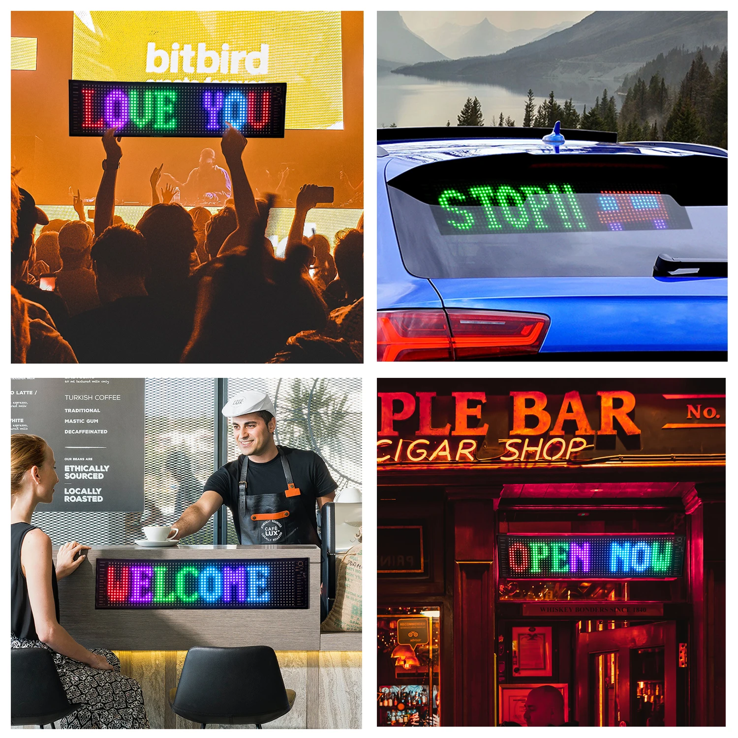 2023 Christmas Led Matrix Screen Sign Smart App Scrolling Message Board